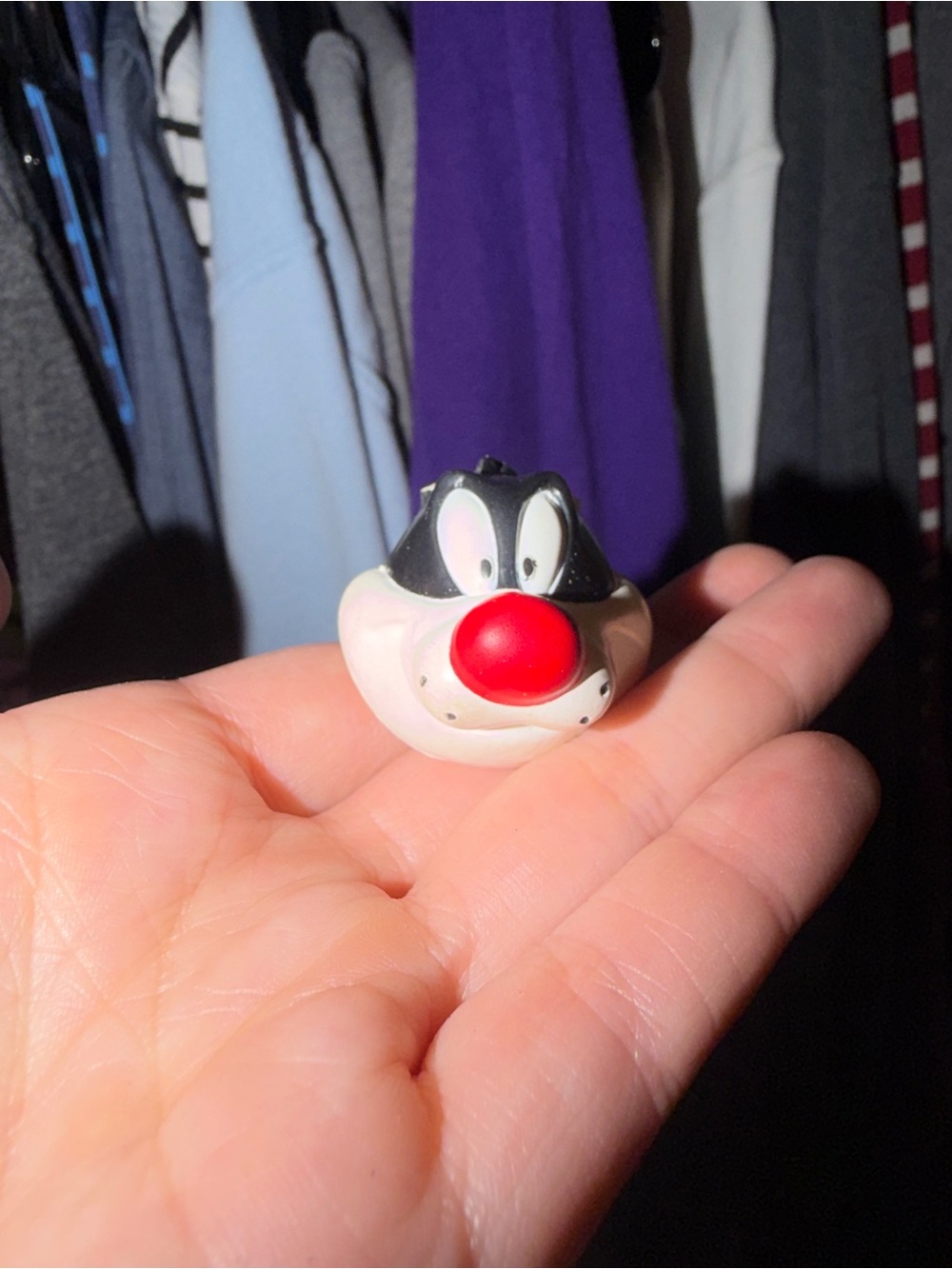 Sylvester the cat looney toons bouncy ball missing ears
